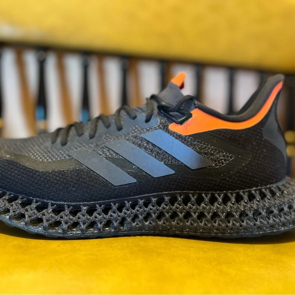 adidas 4DFWD 2 Black and Orange Athletic Shoes - Picture 4 of 11